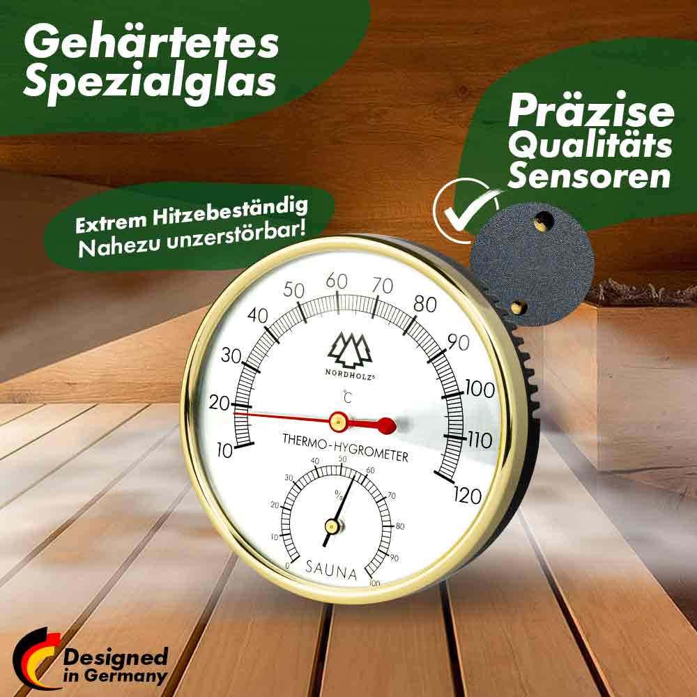 Sauna Hygrometer Alu + Sauna Sanduhr Bundle - Image 5